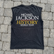 1994 Michael Jackson 'History World Tour' Rare Washed Black Cut-Off T-Shirt