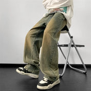 Vintage Wide Leg Denim Pants – Men's Harajuku Streetwear Jeans